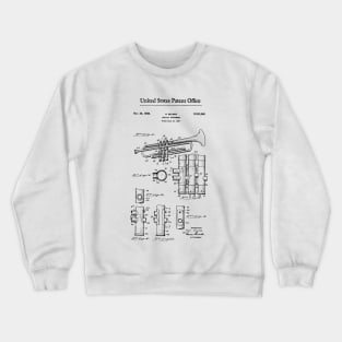 Trumpet Patent Black Crewneck Sweatshirt